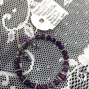 Beaded Handmade Amethyst Bracelet